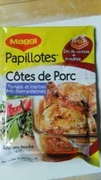 Mängden socker i MAGGI Papillotes Côtes de Porc Tomate et Herbes Méditerrannéennes 34g
