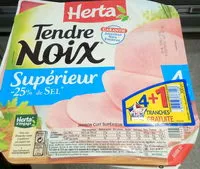 Mängden socker i Tendre noix supérieur - Jambon cuit supérieur