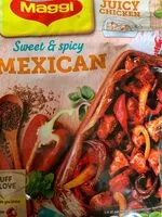 Mängden socker i Maggi: Sweet & Spicy Mexican