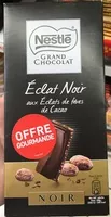 Mängden socker i Grand Chocolat Éclat Noir aux Éclats de fève de Cacao Noir