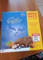 Mängden socker i Cailler chocolat au lait aux noisettes