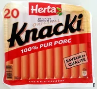 Mängden socker i 20 Original Knacki, 100 % Pur Porc