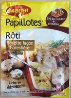 Mängden socker i Papillotes Rôti Recette façon Forestière