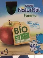Mängden socker i NESTLÉ NATURNES Purée bébé Pommes Abricots -4x130g -Dès 4/6 mois