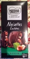 Mängden socker i NESTLE GRAND CHOCOLAT Chocolat Noir Noisettes Entieres 200g