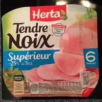 Mängden socker i Tendre Noix, Supérieur (- 25 % de Sel) 6 Tranches