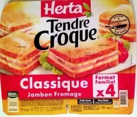 Mängden socker i Tendre Croque, Classique Jambon Fromage (Format Familial x 4)