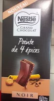 Mängden socker i Grand Chocolat Pointe de 4 épices Noir