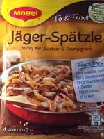 Mängden socker i Maggi Jäger-Spätzle