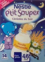 Mängden socker i P'tit Souper Céréales du soir Vanille Camomille