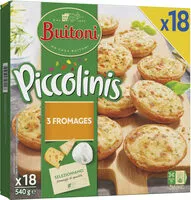 Mängden socker i BUITONI PICCOLINIS mini-pizzas surgelées 3 Fromages 540g (18 pièces)