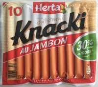 Mängden socker i Knacki au jambon saucisses de Strasbourg