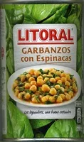 Mängden socker i Vegetal garbanzos con espinacas