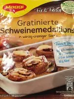 Mängden socker i Gratinierte Schweinemedaillons