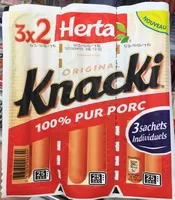 Mängden socker i KNACKI Original saucisses pur porc