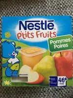 Mängden socker i Compote Pommes Poires P'tits Fruits Nestlé 4 x 100G +