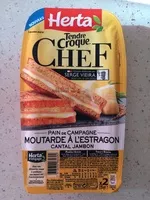 Mängden socker i Tendre Croque Chef Pain de Campagne Moutarde à l'Estragon Cantal Jambon