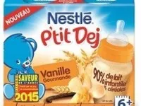 Mängden socker i Nestlé P'tit Déj saveur Vanille Gourmande