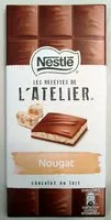 Mängden socker i NESTLE L'ATELIER Chocolat au Lait et Nougat 150g