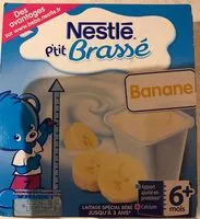 Mängden socker i Nestlé P'tit Brassé banane