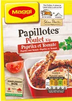 Mängden socker i MAGGI Papillotes Poulet Paprika et Tomate 28g