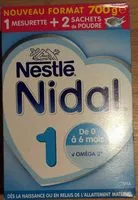 Mängden socker i NESTLE NIDAL 1 Lait Infantile 1er âge 2x350g dès la Naissance