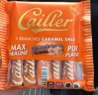 Mängden socker i Cailler Branche Caramel Salé 5STK