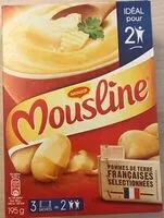 Mängden socker i MOUSLINE Purée Nature petit format, 3 sachets pour 2 personnes (3x65g)