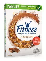 Mängden socker i Fitness Cioccolato Cereali - Fiocchi di frumento e fiocchi ricoperti di cioccolato al latte