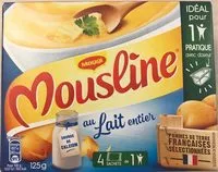 Mängden socker i MOUSLINE Purée au lait entier Format Individuel (4x31,25g)