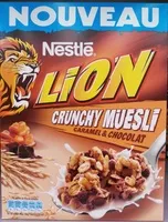 Mängden socker i Lion crunchy muesli caramel & chocolat