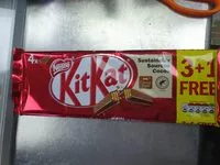 Mängden socker i Kit Kat 4 Finger 3 Pack + 1 Free