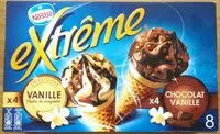 Mängden socker i Extrême Cônes Vanille et Cônes Chocolat-Vanille