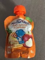 Mängden socker i Gourde Fruits Du Soleil Et Céréales Naturnes Nestlé 90G +
