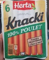 Mängden socker i Knacki 100% poulet