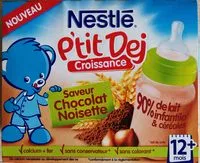 Mängden socker i P'tit Dej Croissance Saveur Chocolat Noisette