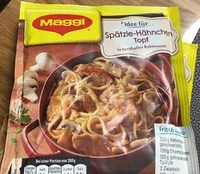 Mängden socker i Tütchen - Spätzle-Hähnchen Topf