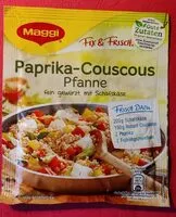 Mängden socker i Paprika-Couscous Pfanne