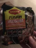 Mängden socker i Fusian yakisoba fideos orientales sabor pollo
