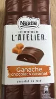 Mängden socker i NESTLE L'ATELIER Ganache chocolat au lait et caramel 150g