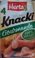 Mängden socker i Knacki gourmande 100% poulet