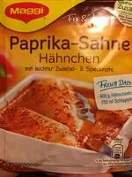 Mängden socker i Paprika-Sahne Hänchen
