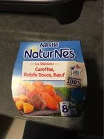 Mängden socker i Plat Complet Carottes Patates Douces B?uf Naturnes Sélection Nestlé 2 X 200G +