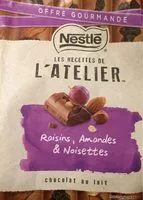 Mängden socker i Chocolat au lait raisins amandes noisettes