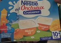 Mängden socker i P'tit Onctueux Croissance - Laitage Abricot / Mangue