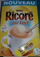 Mängden socker i RICORE au Lait, Café & Chicorée, Boîte de 10 Sticks (14g chacun)