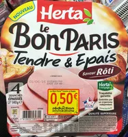 Mängden socker i Le Bon Paris - Viande de porc cuite de qualité supérieure saveur rôti
