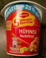 Mängden socker i Maggi 5 Minuten Terrine Hühner nudeltopf