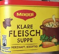 Mängden socker i Maggi-klare Fleischsuppe
