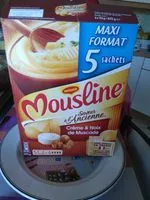 Mängden socker i Purée en flocons de Pommes de terre, crème & noix muscade Mousline